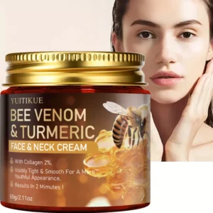 Collagen-Infused Face And Neck Cream with Bee Toxin And Turmeric Instantly Tightens Smooths for a Younger Look 2 Minute Results