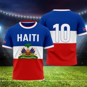 2026 New Family Kids Tees Haiti Football T-shirts Sports Casual Haitian Soccer Jersey Sports T Shirts Comfortable and Breathable